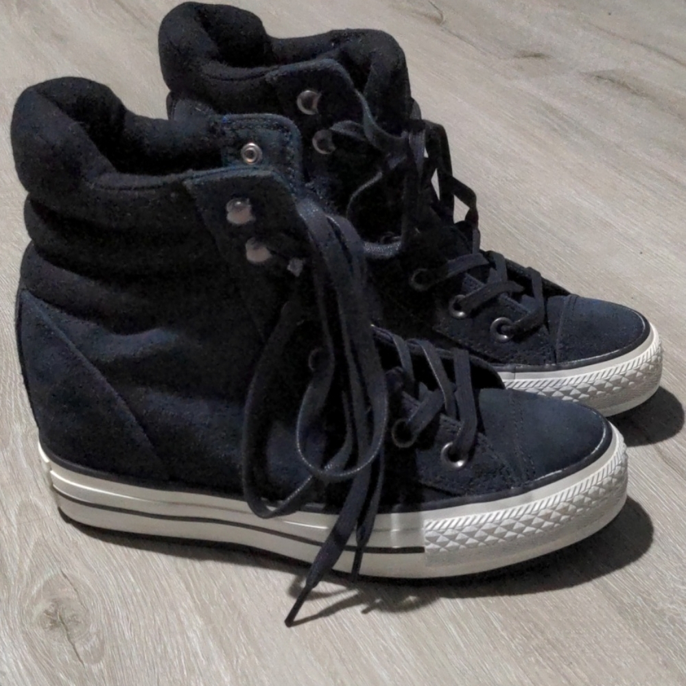 Converse All Stars Lux Black Hidden Wedge Sneakers